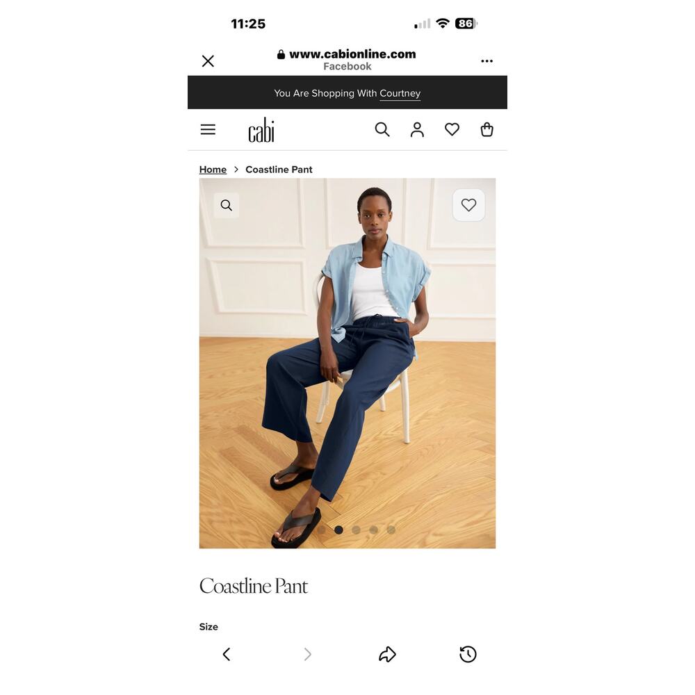 Cabi Coastline pant from Spring 2026. PLEASE READ HAS STAIN size Medium - Picture 3 of 11